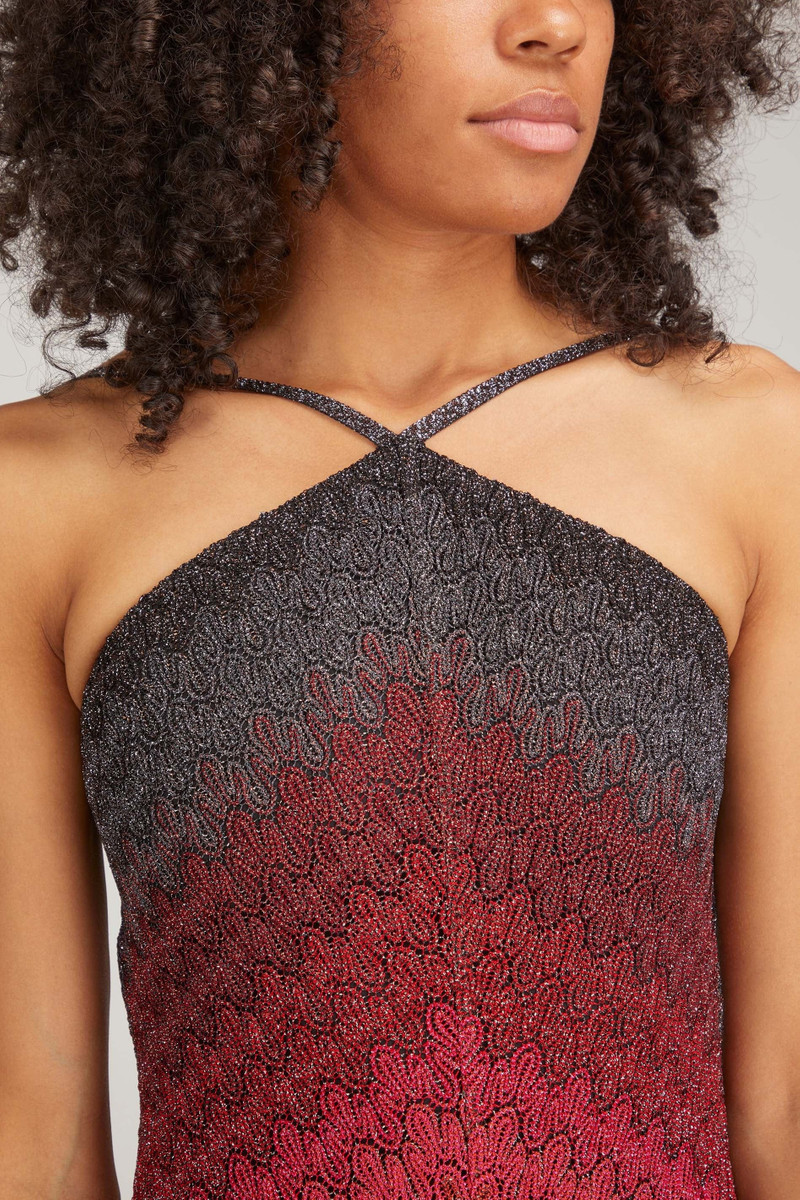 Laced Rachel Long Dress in Dark Multi Color 5