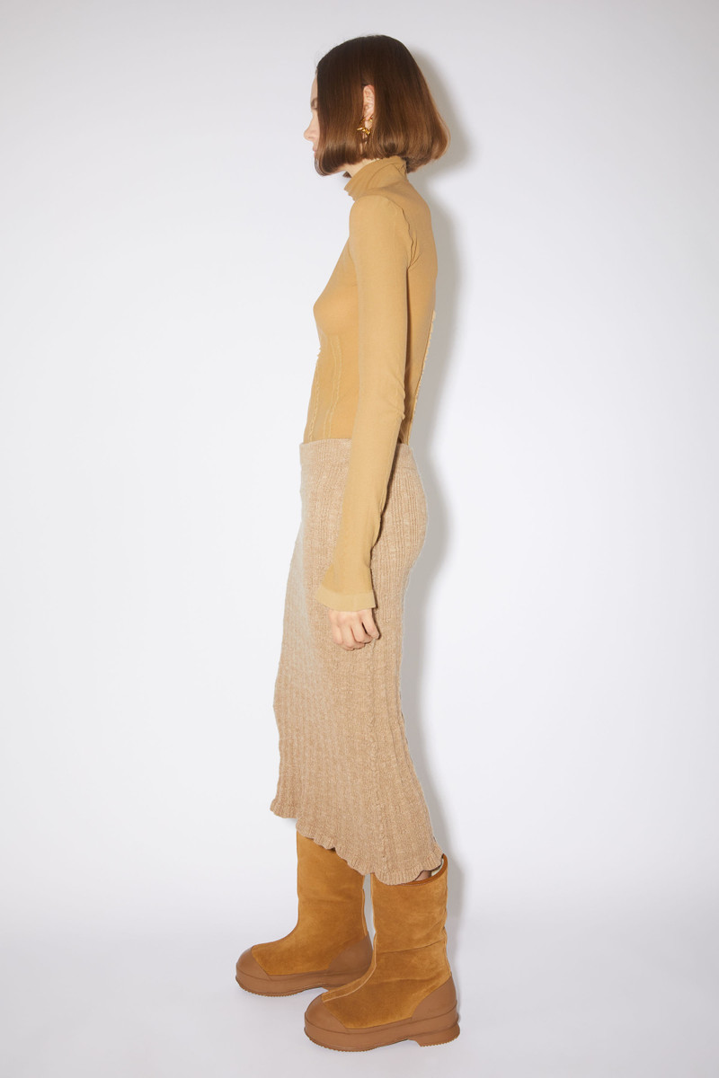 Knitted skirt - Toffee brown 4