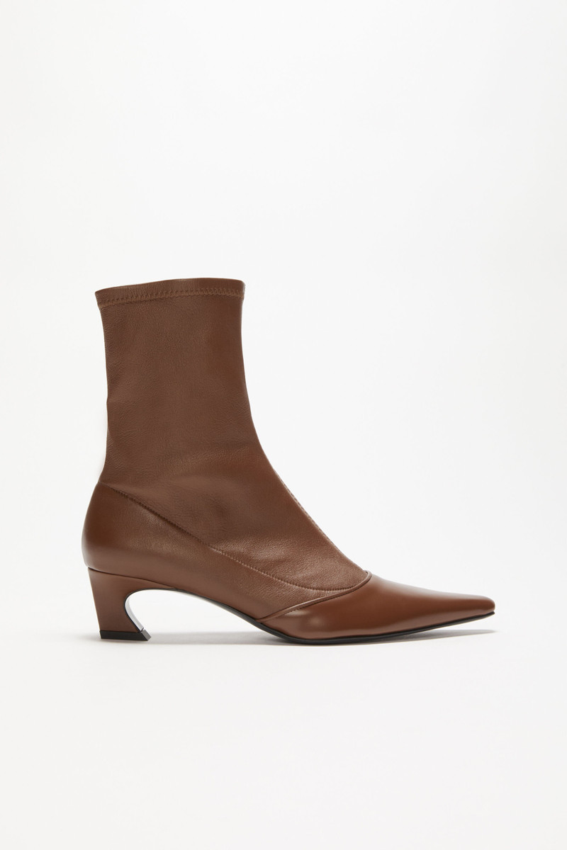 Heeled ankle boots - Cognac brown 1