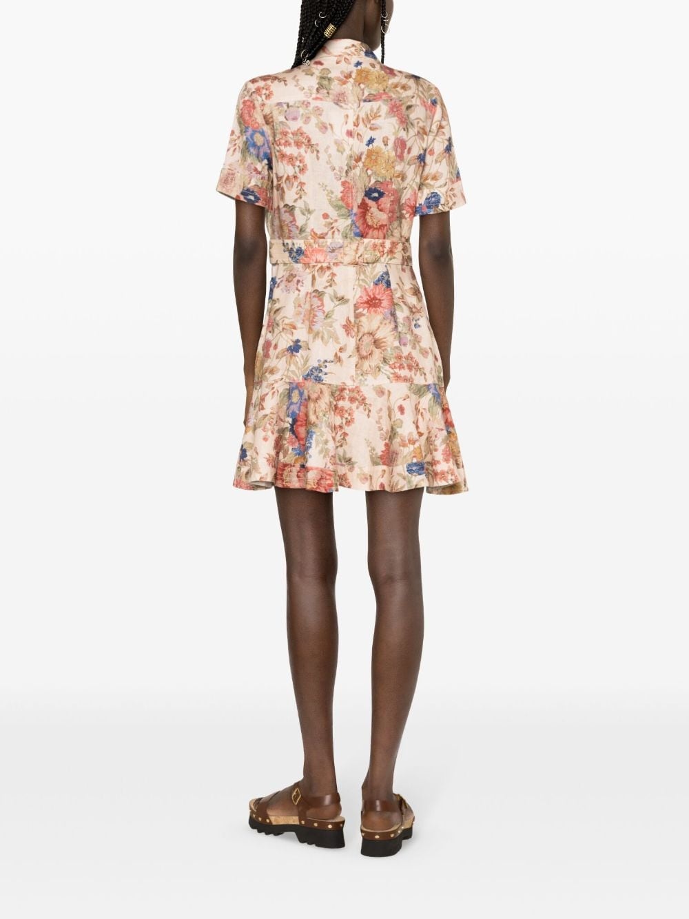 August floral-print shirtdress - 3