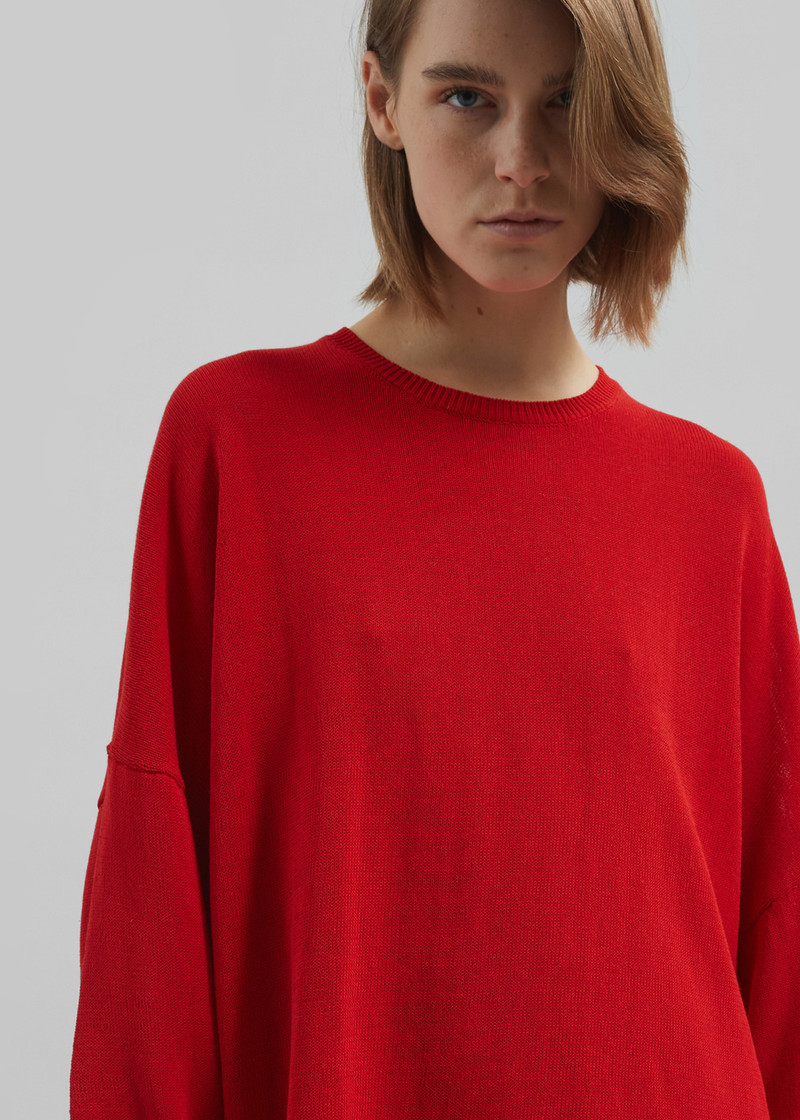 Basel Crew Neck Sweater - Red 5