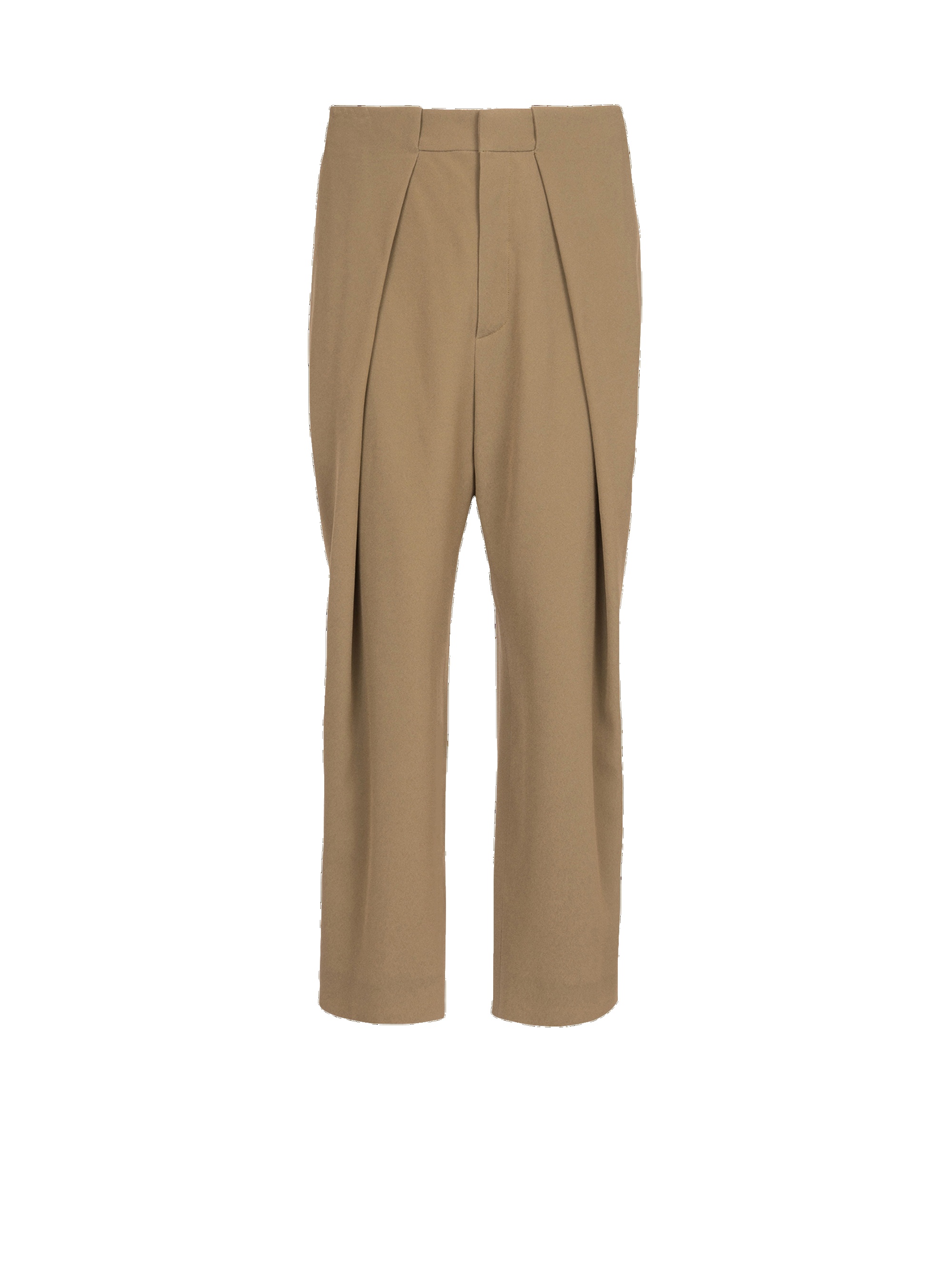 Eco-designed cotton pleated pants - 1