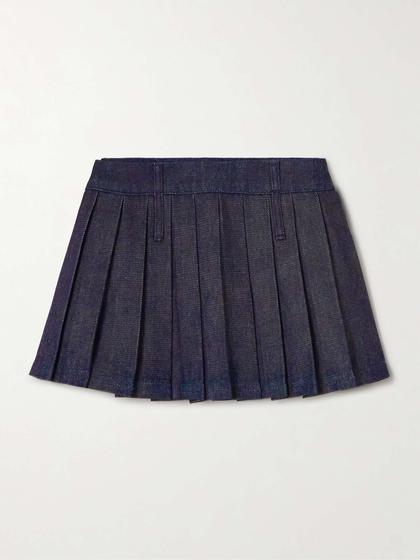 Blake pleated denim mini skirt - 1