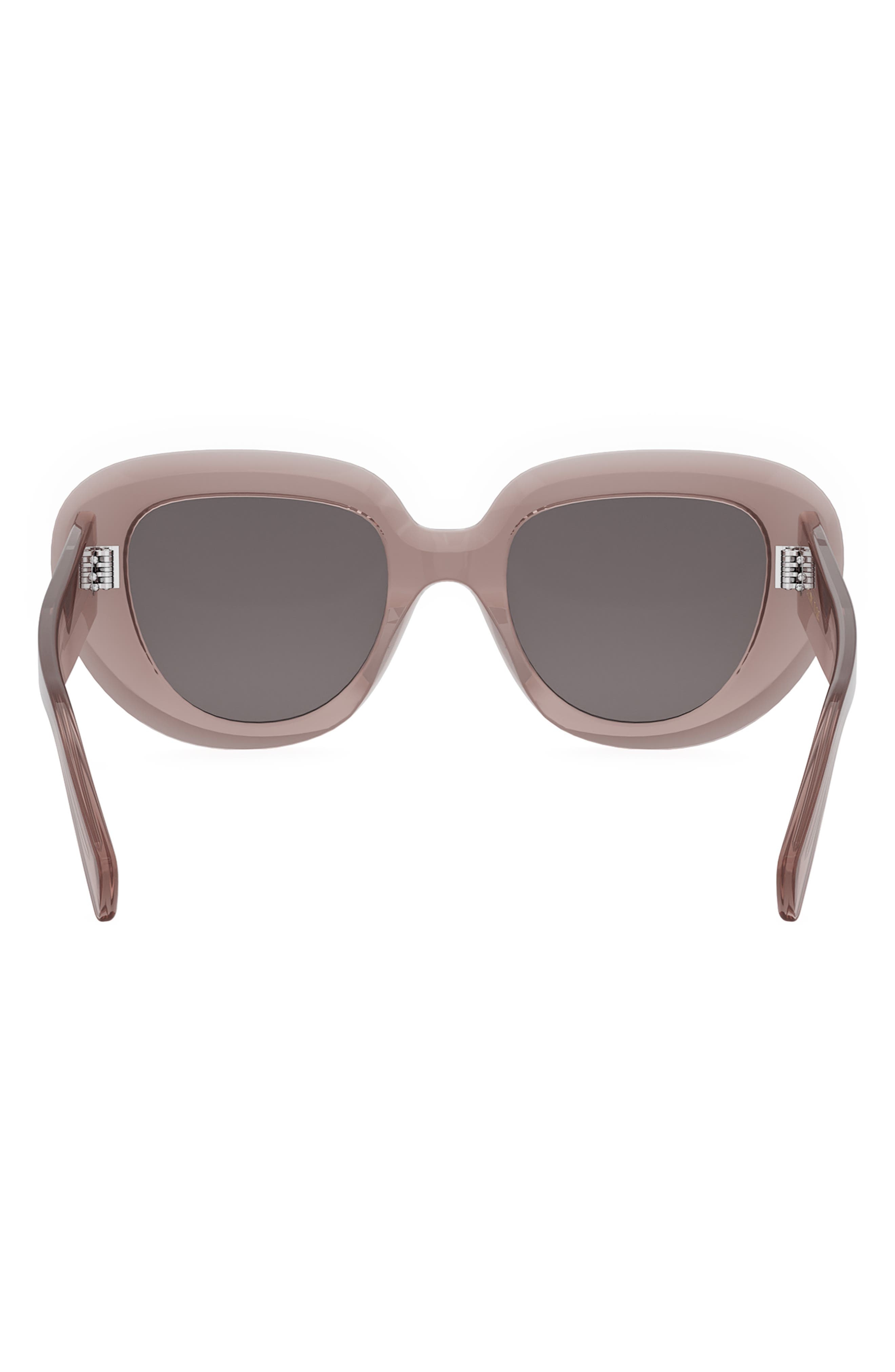 CELINE Bold 3 Dots 51mm Gradient Butterfly Sunglasses in Pink /Other /Smoke at Nordstrom - 3