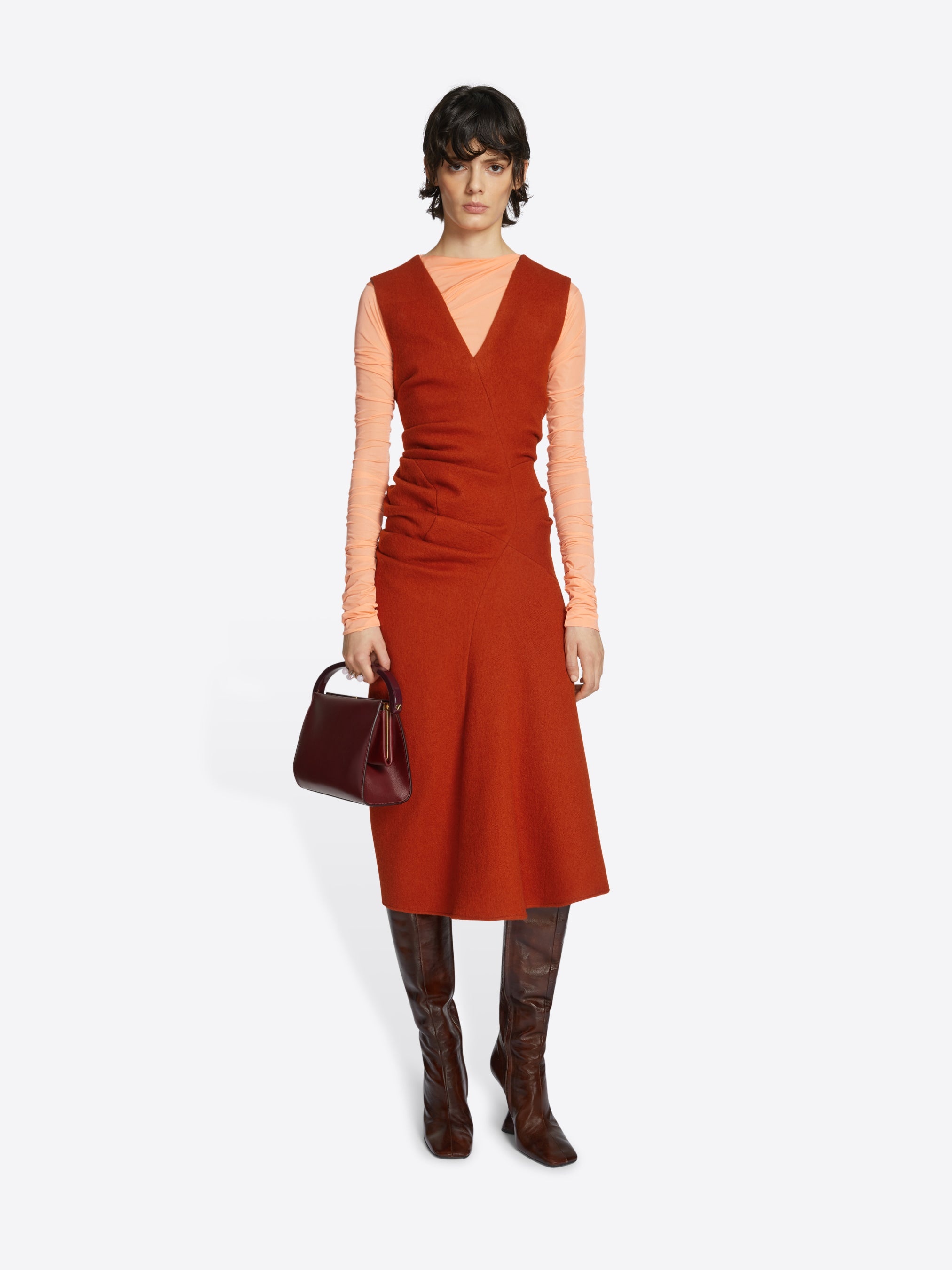 MIDI DRAPED DRESS - 1
