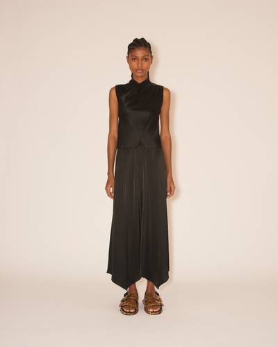 Nanushka FINJA - Elasticated waist fluted midi skirt - Black outlook