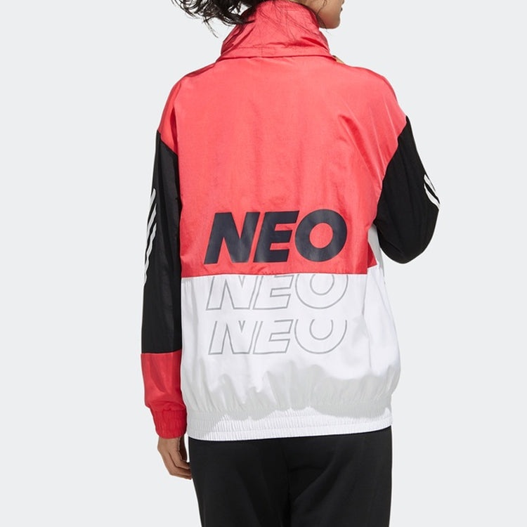 (WMNS) adidas neo Printing Hooded Jacket Pink FU1069 - 3