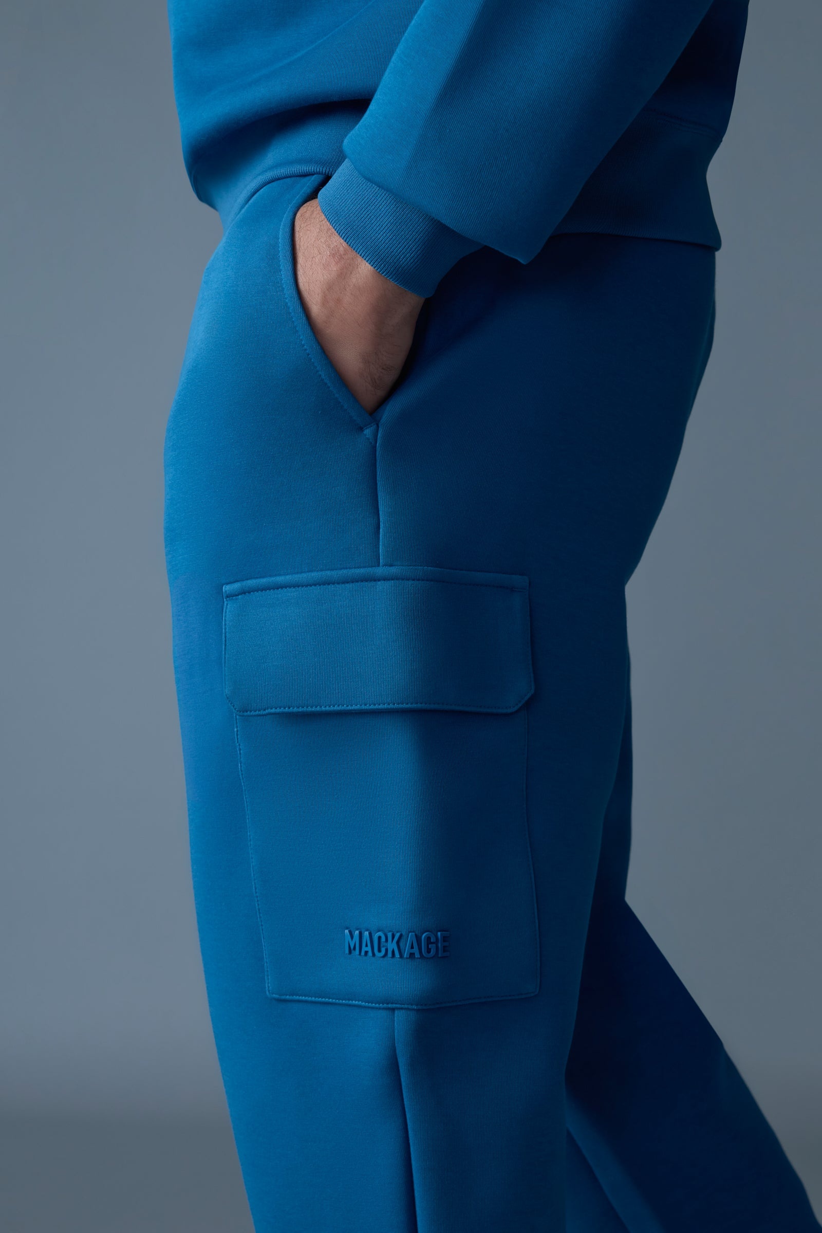 MARVIN-R Double face jersey cargo sweatpants - 5