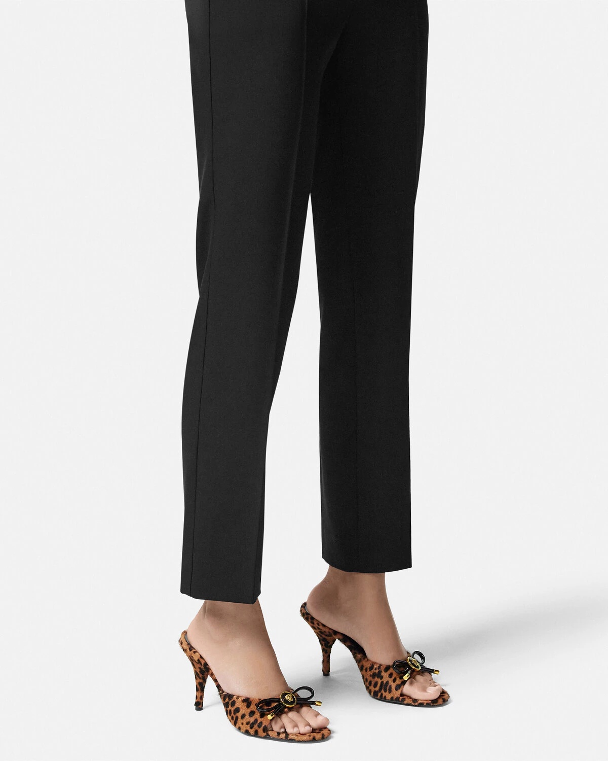 Leopard Opera Bow Mules 85 mm - 3