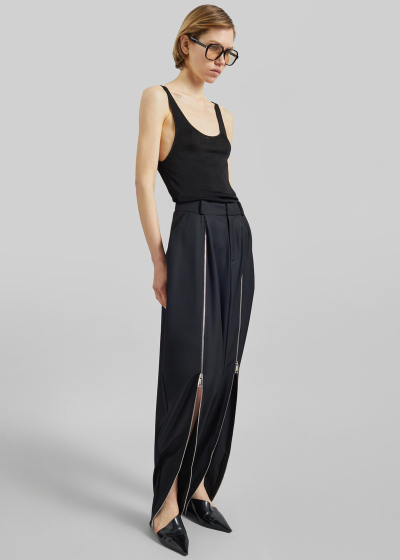 Coperni Double Zipped Sarouel Pants - Black 1