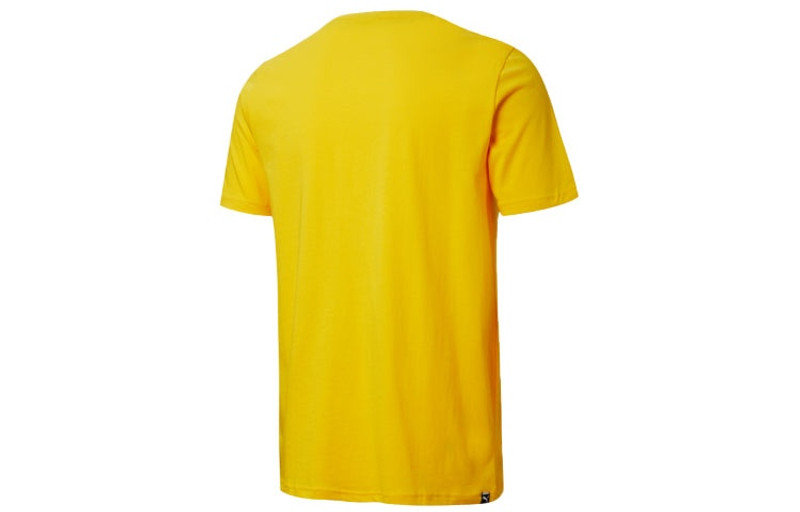 PUMA PUMA Letter Logo Printed Cotton Short Sleeve Yellow 530017-81 outlook