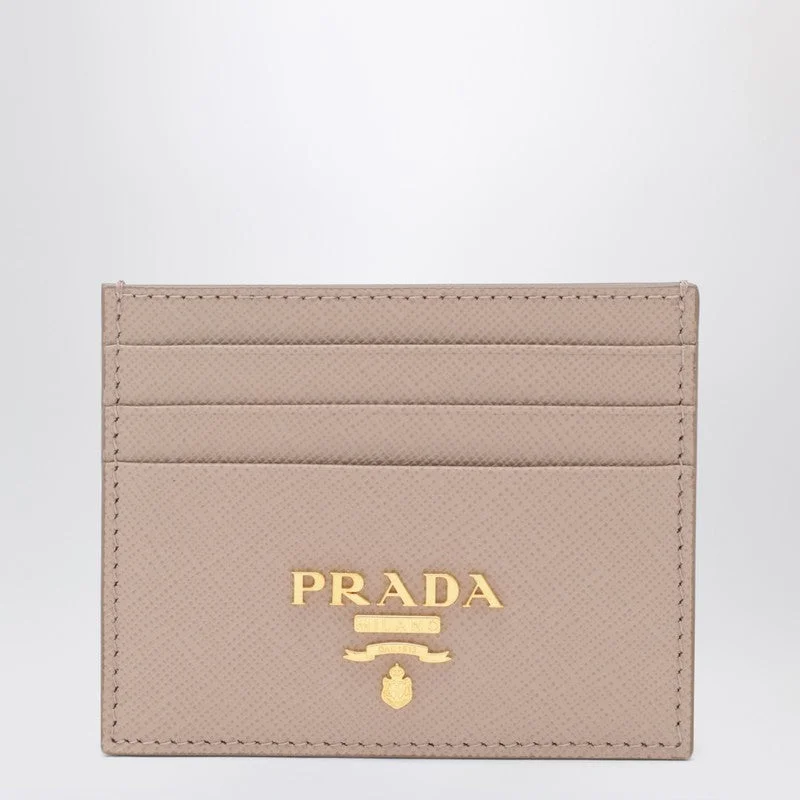 Prada Powder-Pink Saffiano Cardholder Women - 1