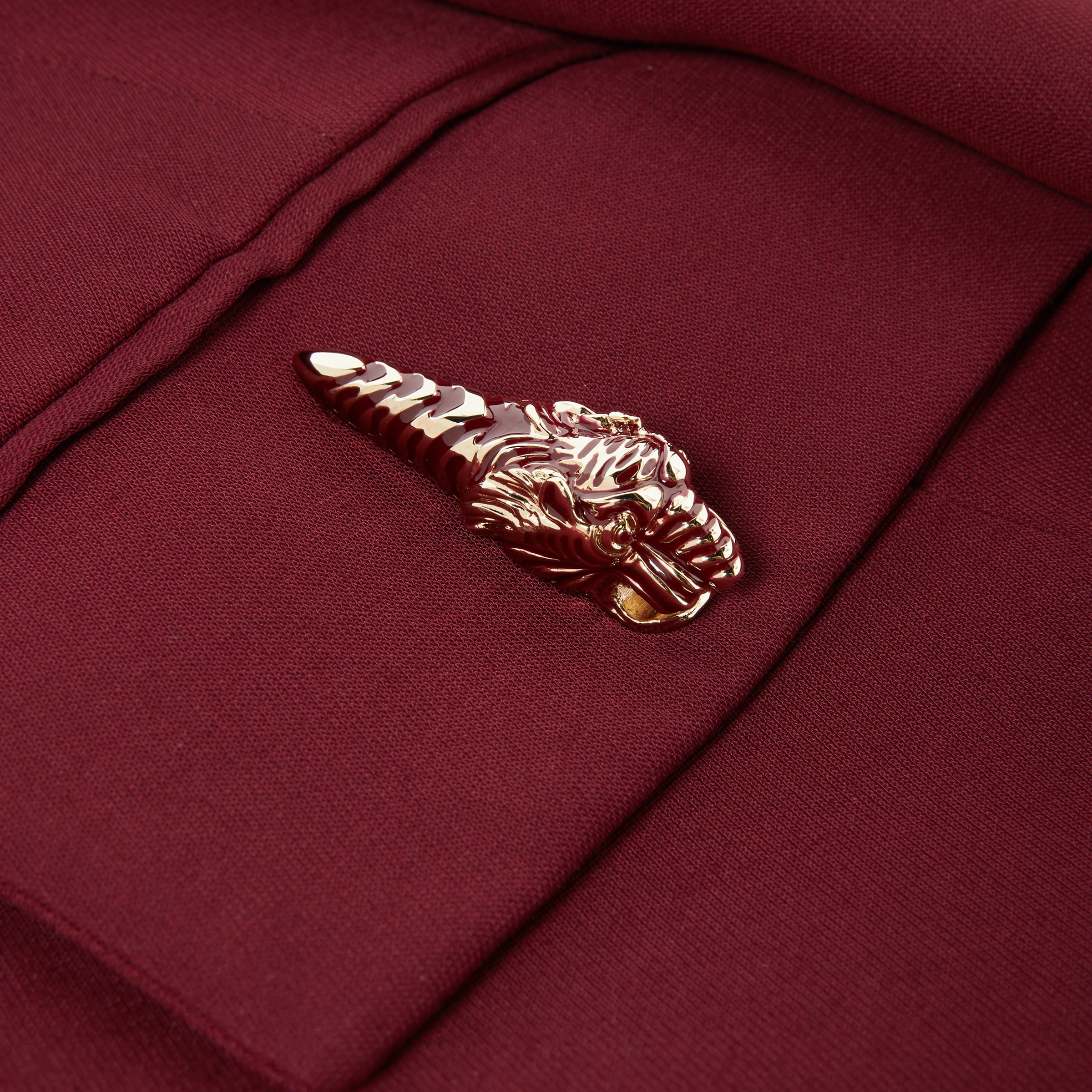 Crêpe wool silk jacket with tiger - 6