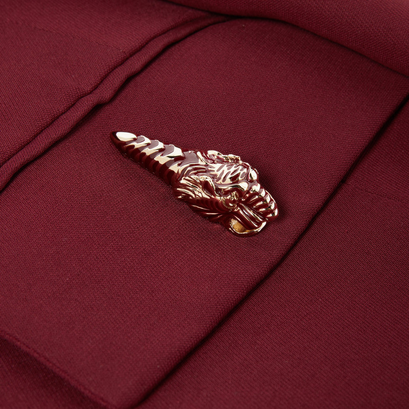 Crêpe wool silk jacket with tiger 6