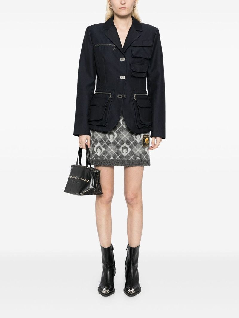 Marine Serre Moon Argyle knit mini skirt outlook