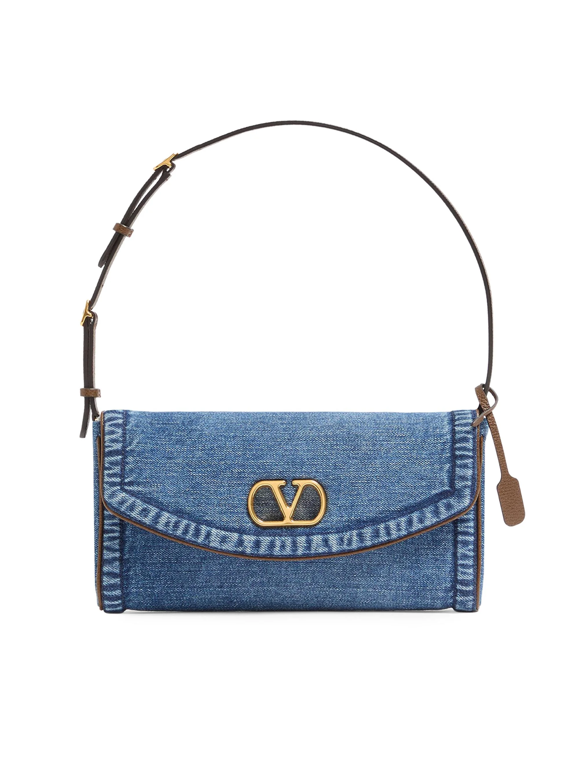 Women's DeVain Small Denim Shoulder Bag - Denim - 1