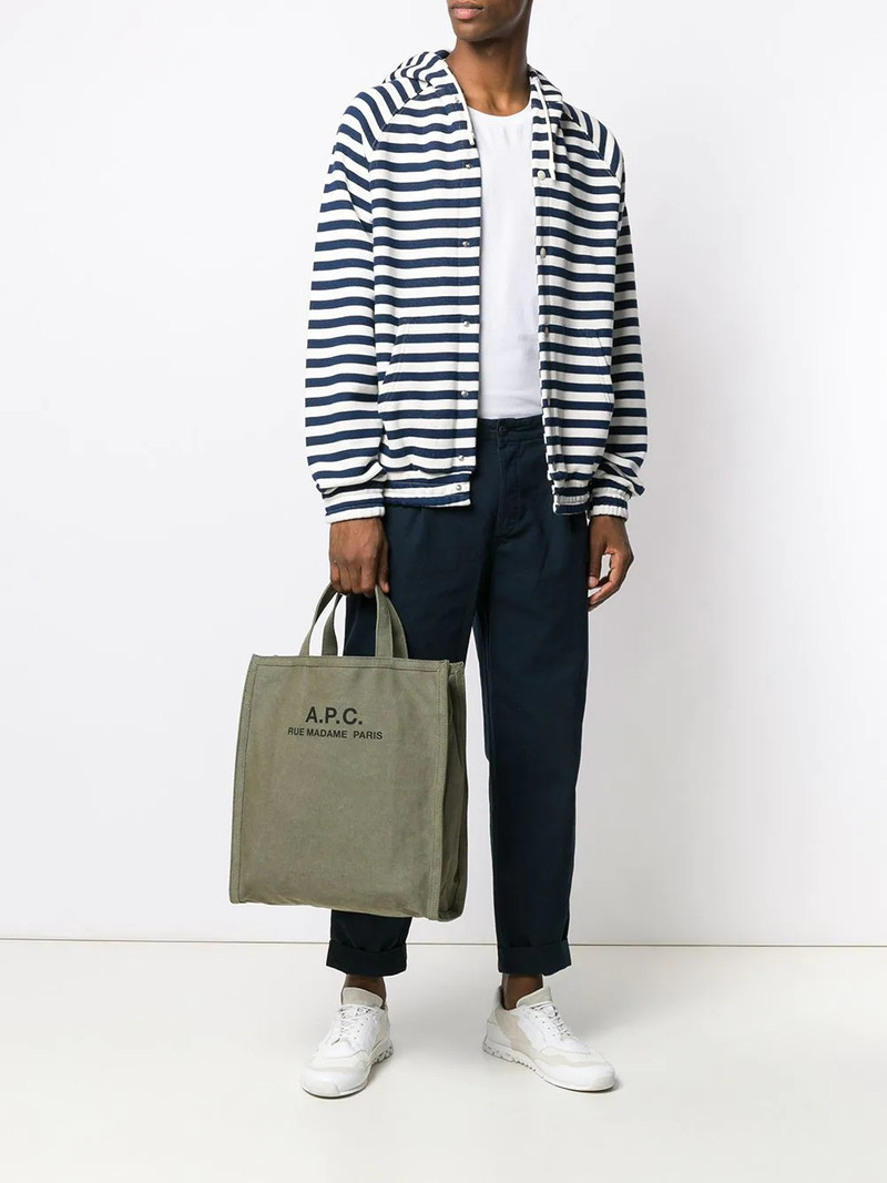 A.P.C. logo canvas tote bag outlook