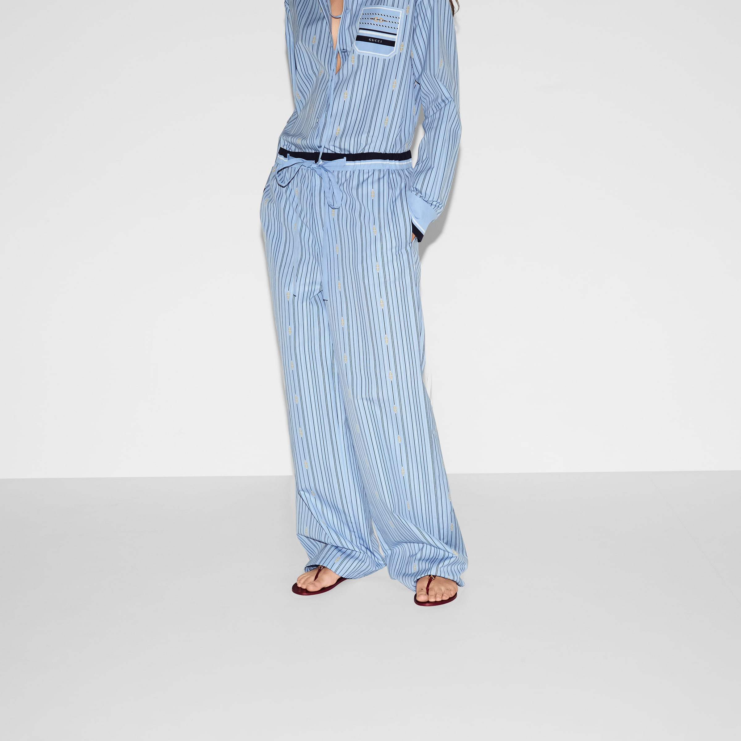 Printed cotton poplin pants - 3