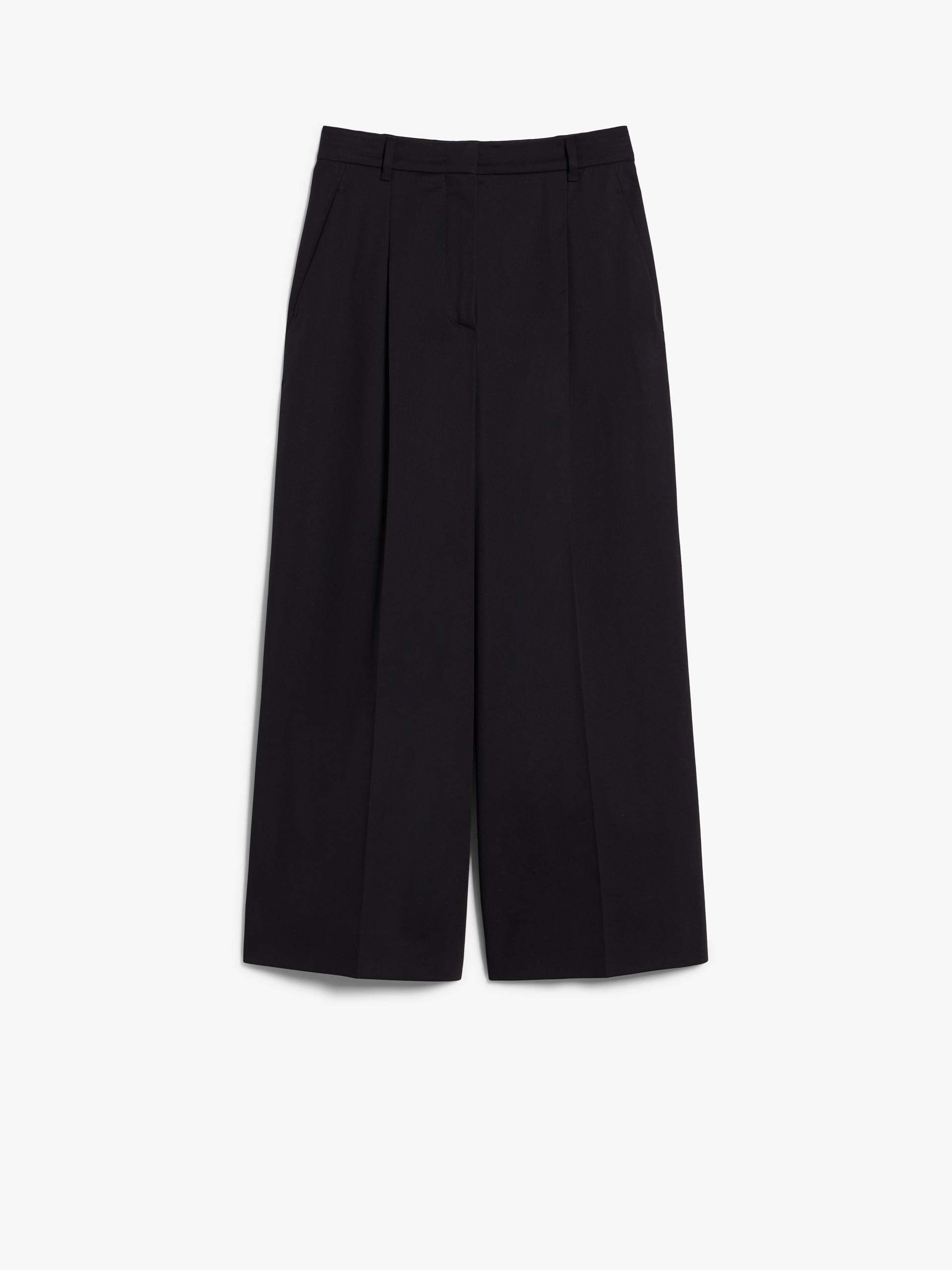 Cropped stretch cotton trousers - 1