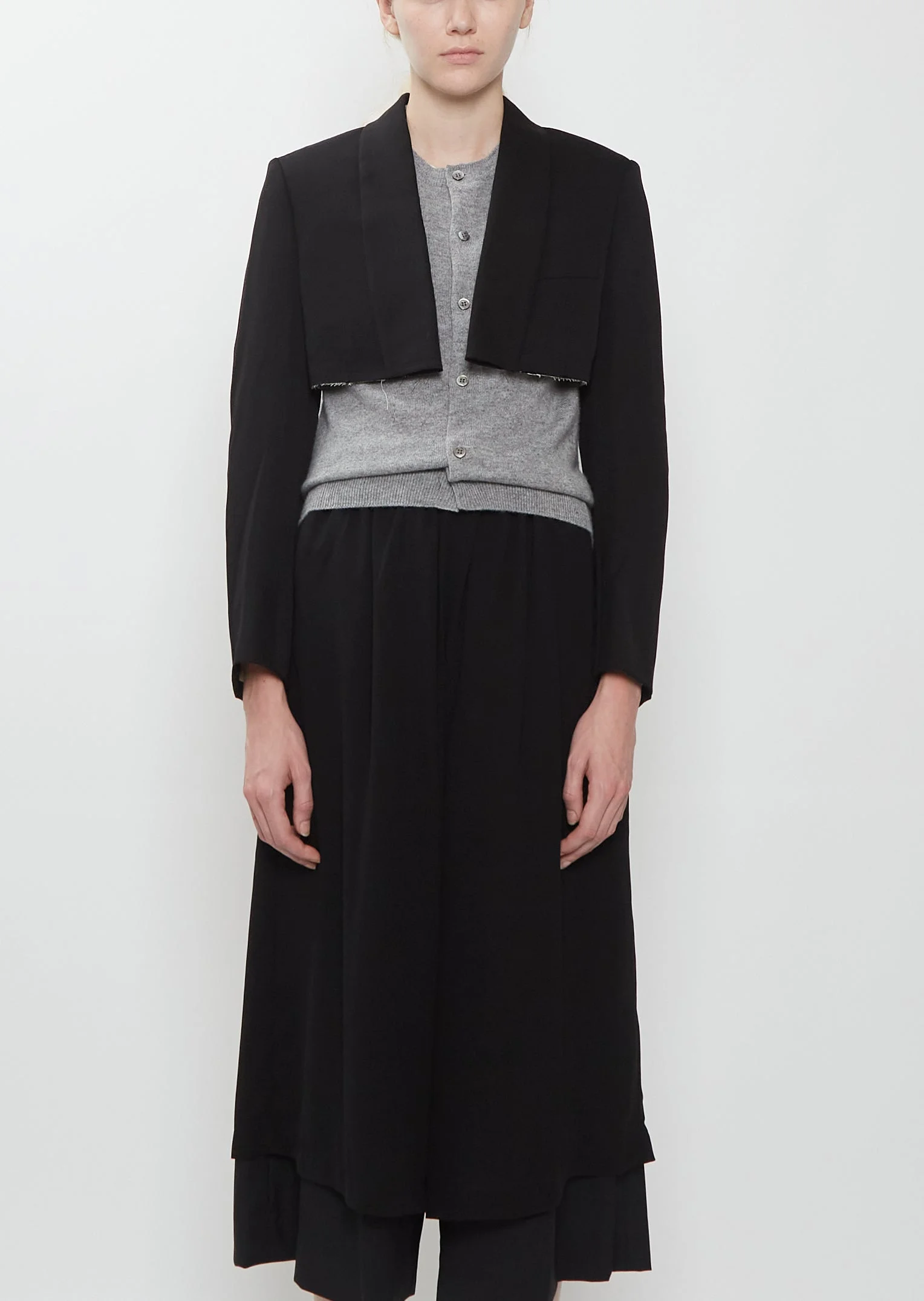 Wool Doeskin Cropped Jacket - 1