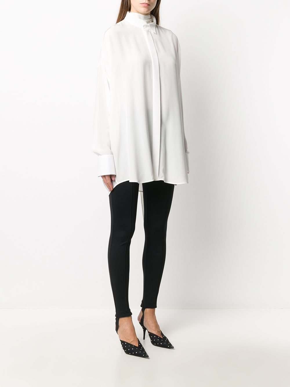 tuxedo scarf shirt - 3