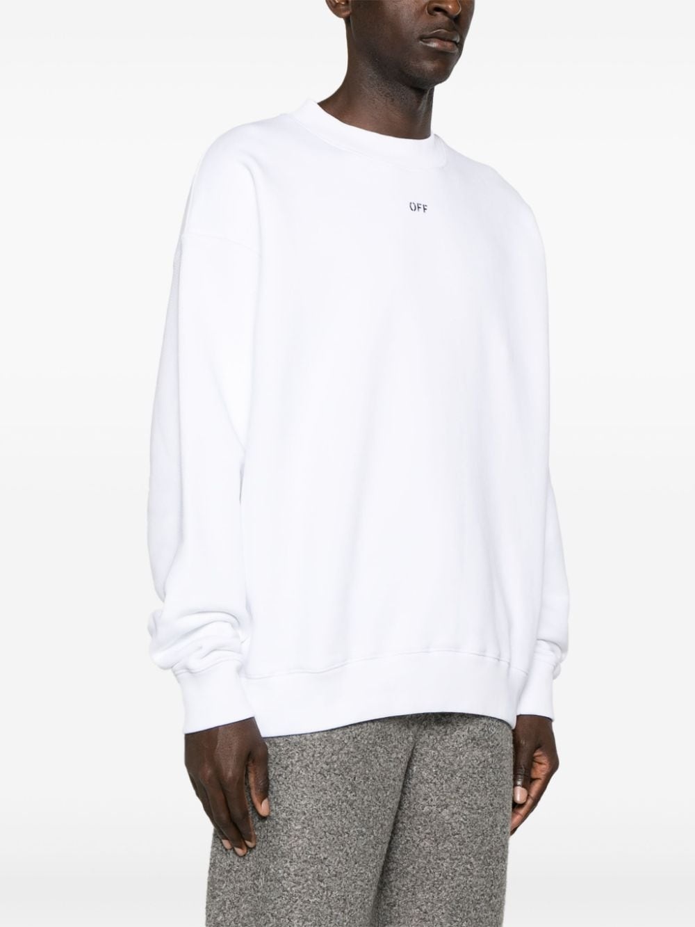 embroidered-logo cotton sweatshirt - 3