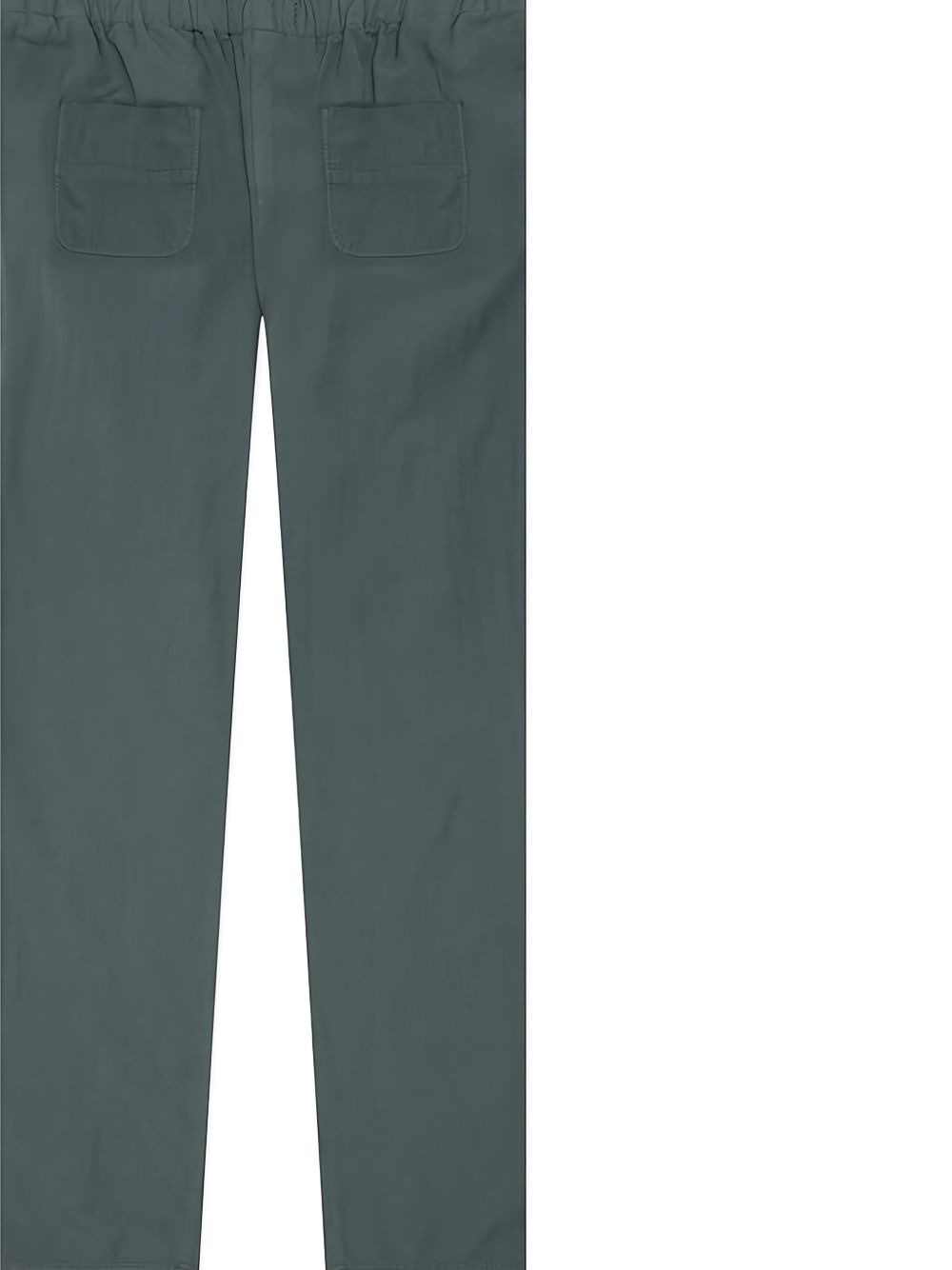 elasticated-waist herringbone straight trousers - 4