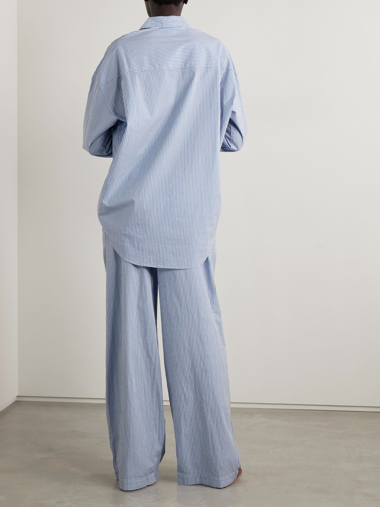 Oversized Sleep Set - Cadet Stripe Blue - 3