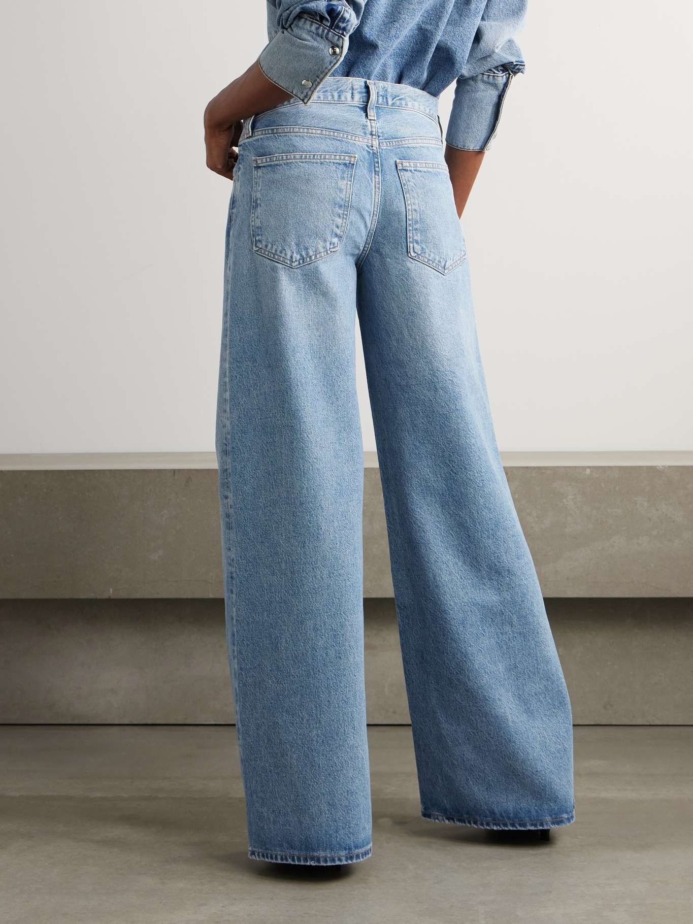 Clara Baggy wide-leg organic jeans Mid denim - 4