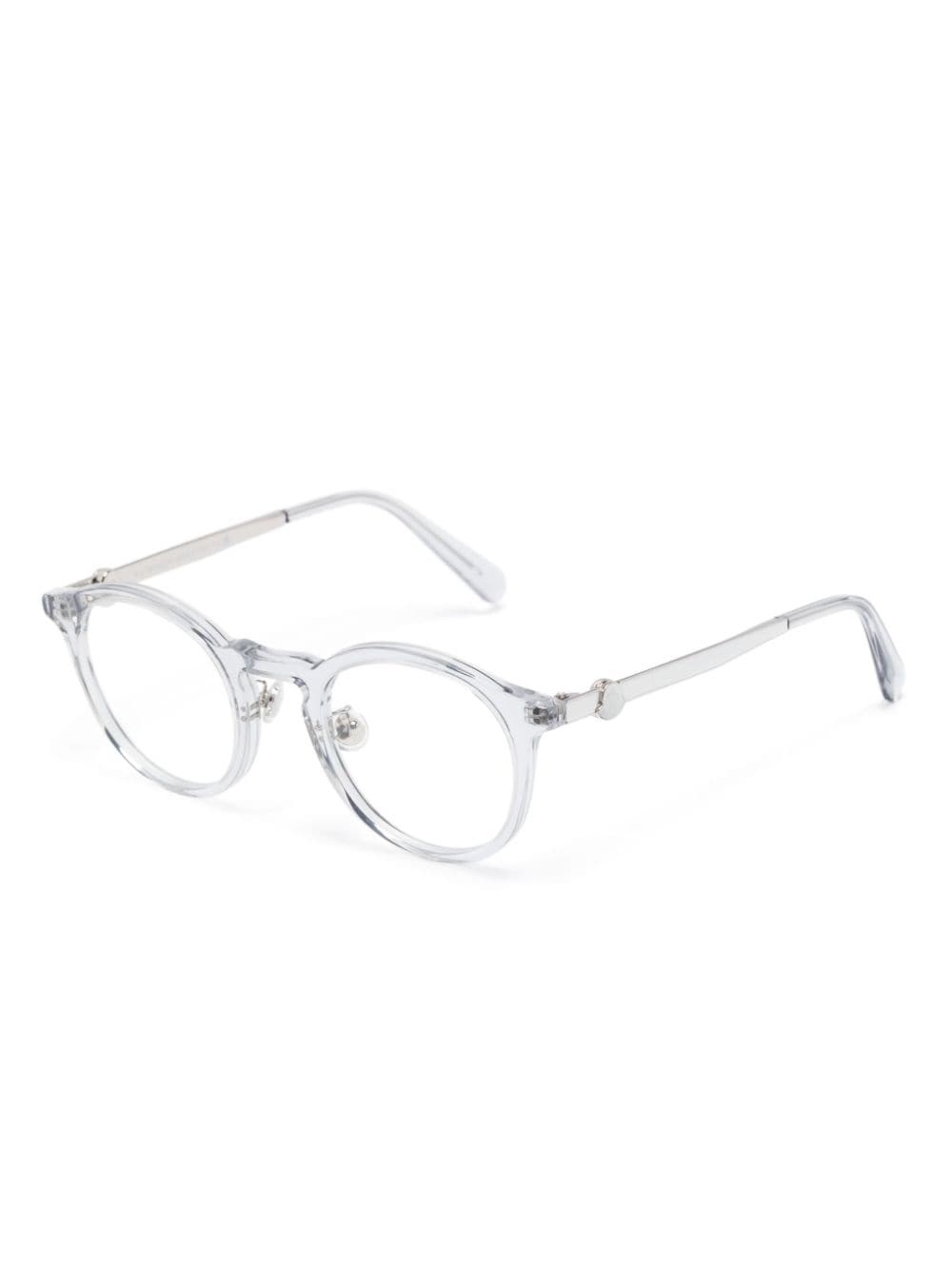 logo-plaque round-frame glasses - 2