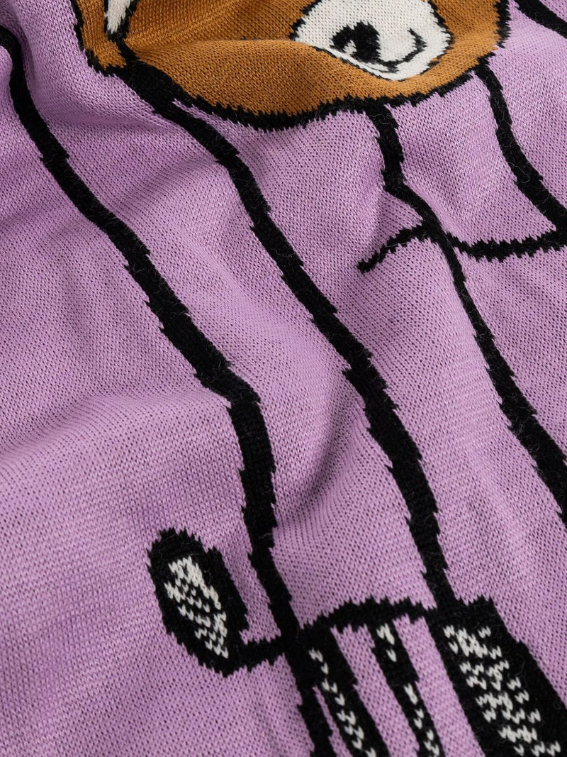 Moschino teddy bear-intarsia scarf outlook