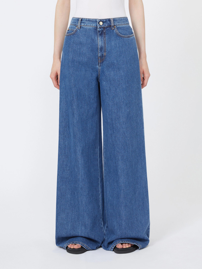 SARONG Straight-fit cotton denim jeans - NAVY 3