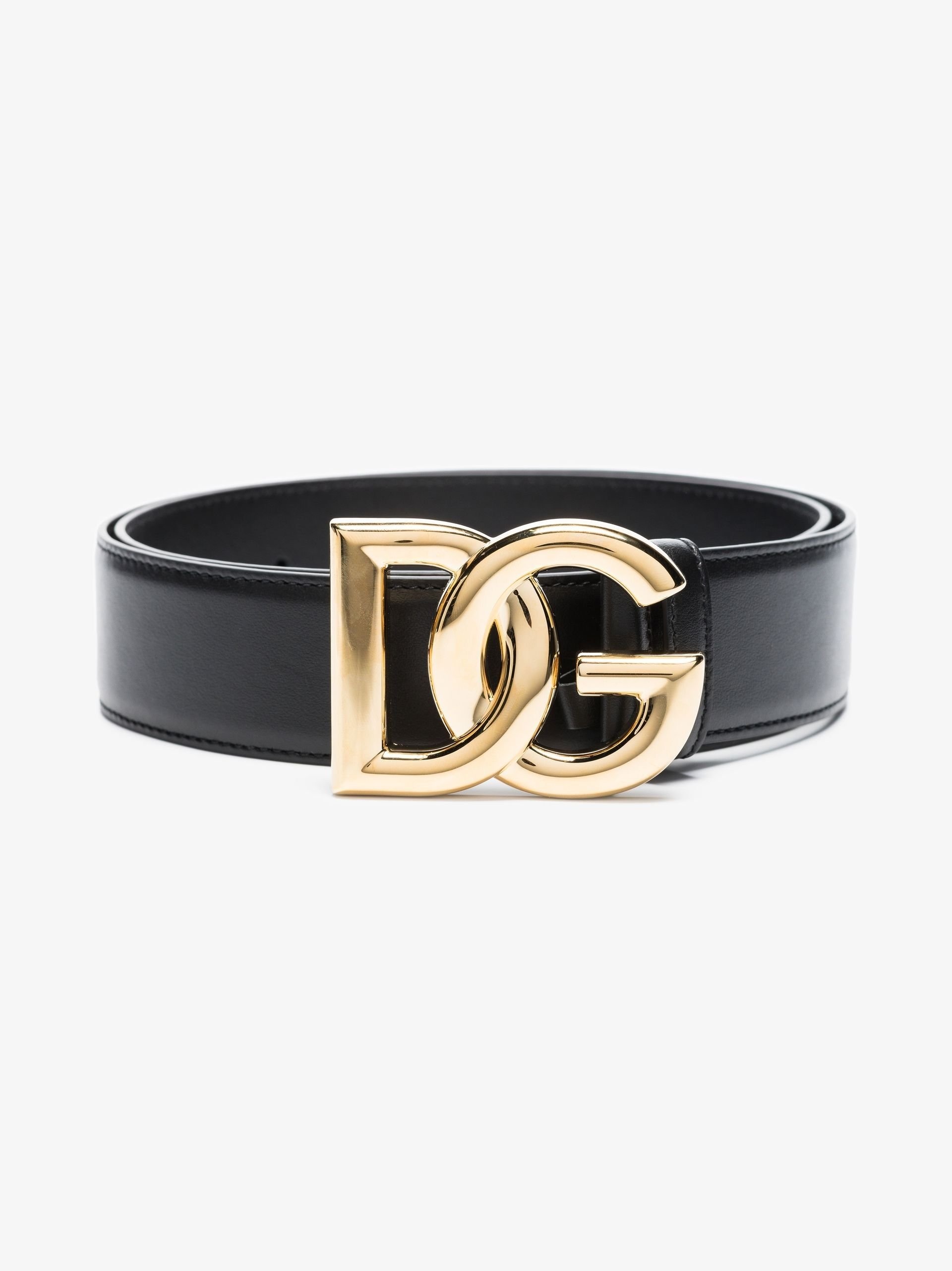 black DG leather belt - 1