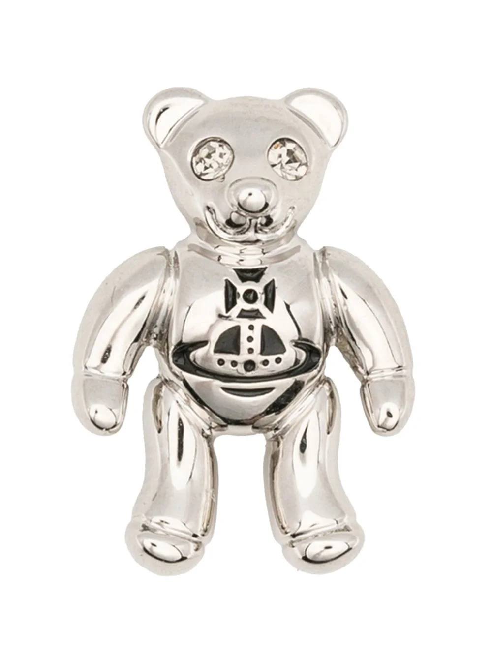 Ruby teddy bear earrings - 1