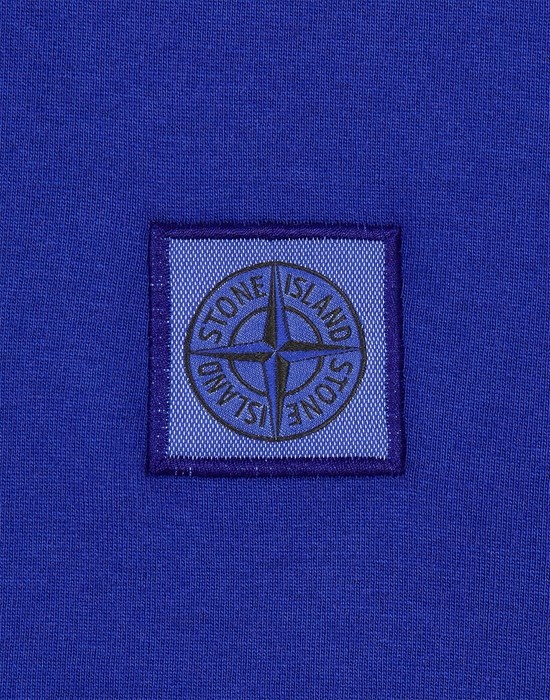 23757 GARMENT-DYED COTTON JERSEY 'FISSATO' TREATMENT ULTRAMARINE BLUE - 4