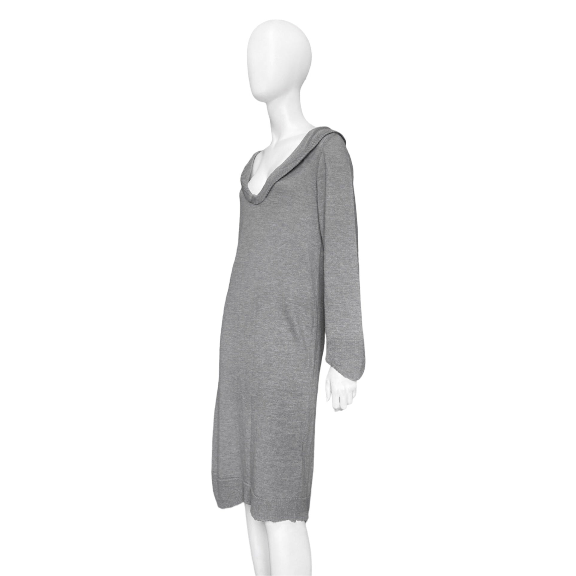 Maison Martin Margiela Fall 2006 Stretched Collar Wool Sweater Dress L - 2