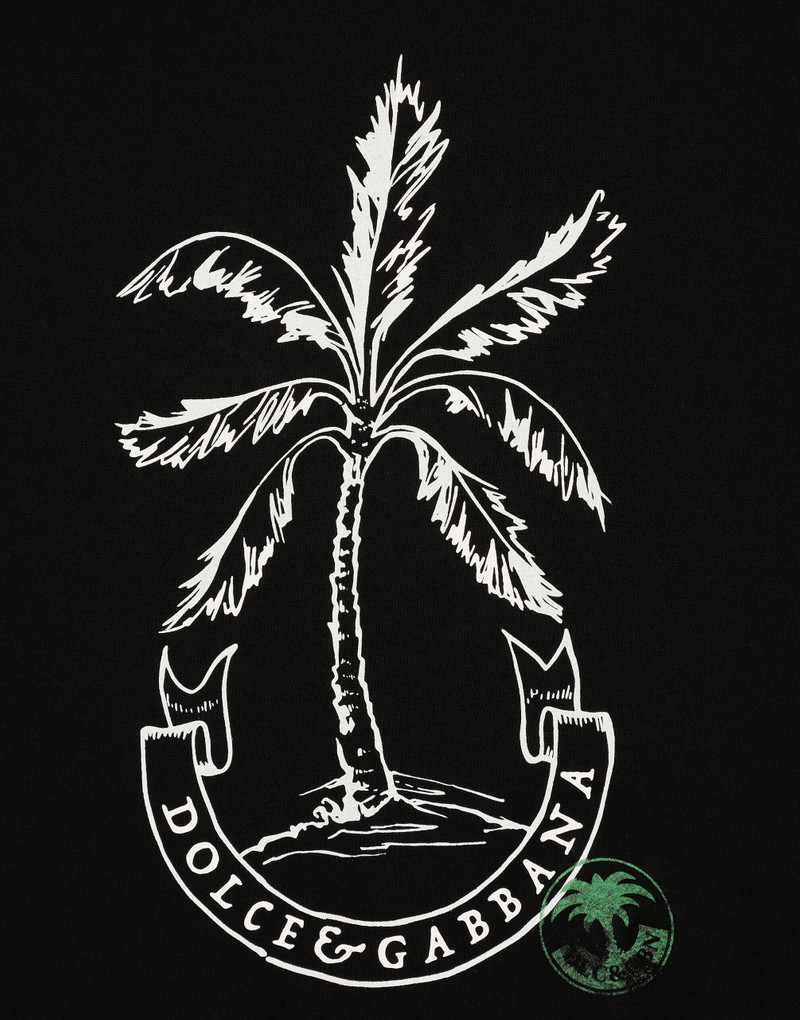 Short-sleeved banana-tree-print T-shirt 3