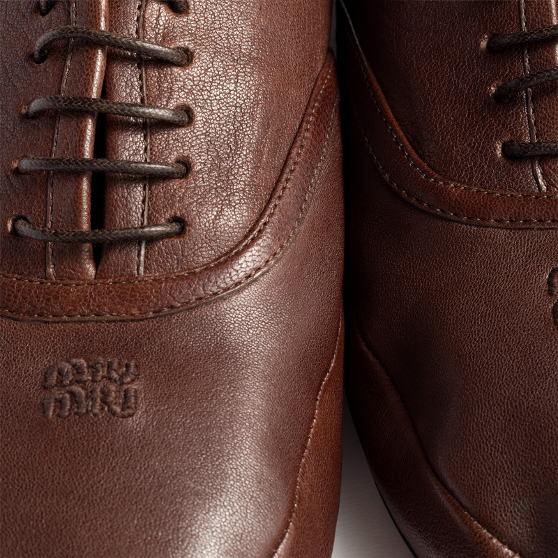 Nappa leather laced shoes 4