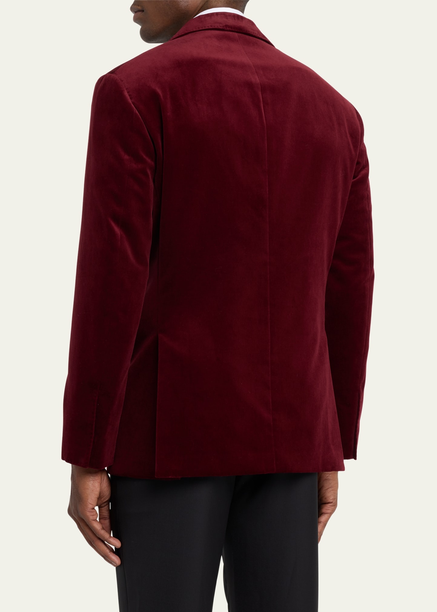 Men's Velvet Peak-Lapel Tuxedo Jacket - 3