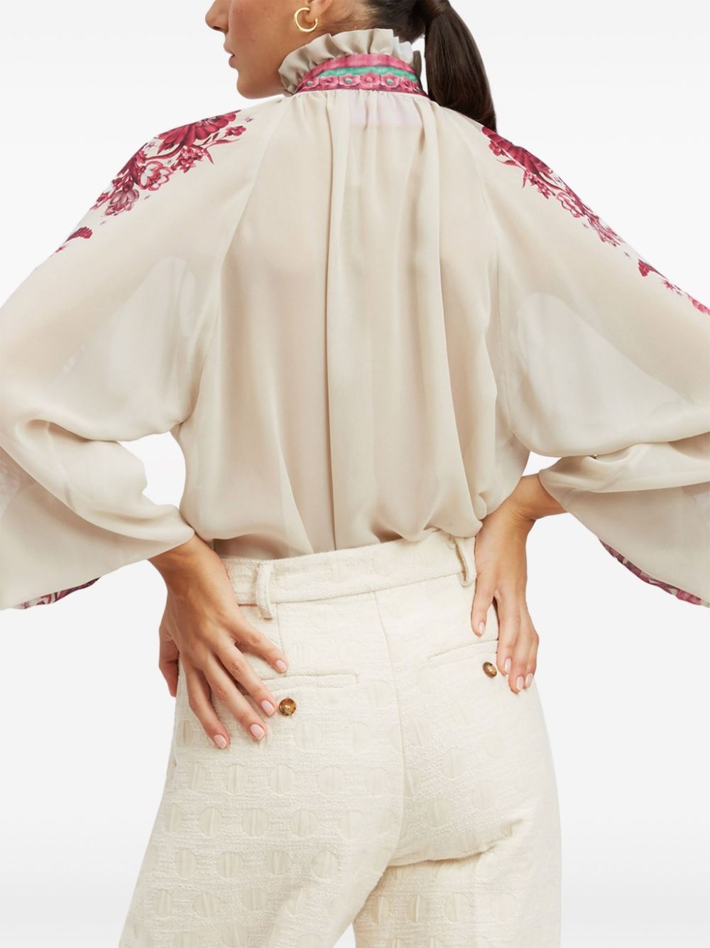 Cerere floral-print silk blouse - 3