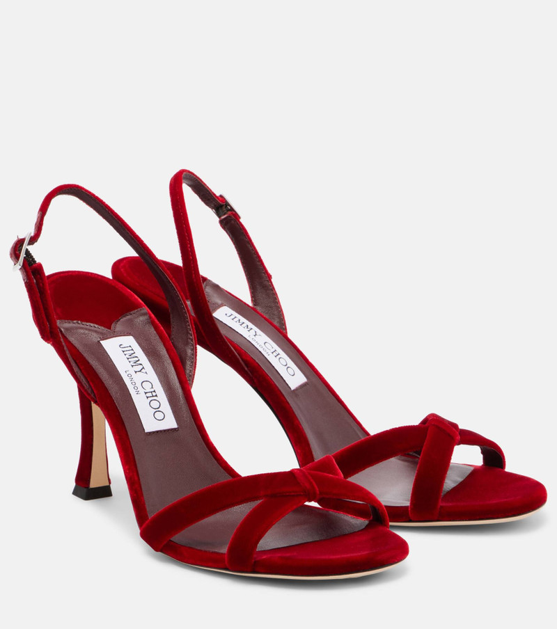 Elsy 90 velvet sandals 1