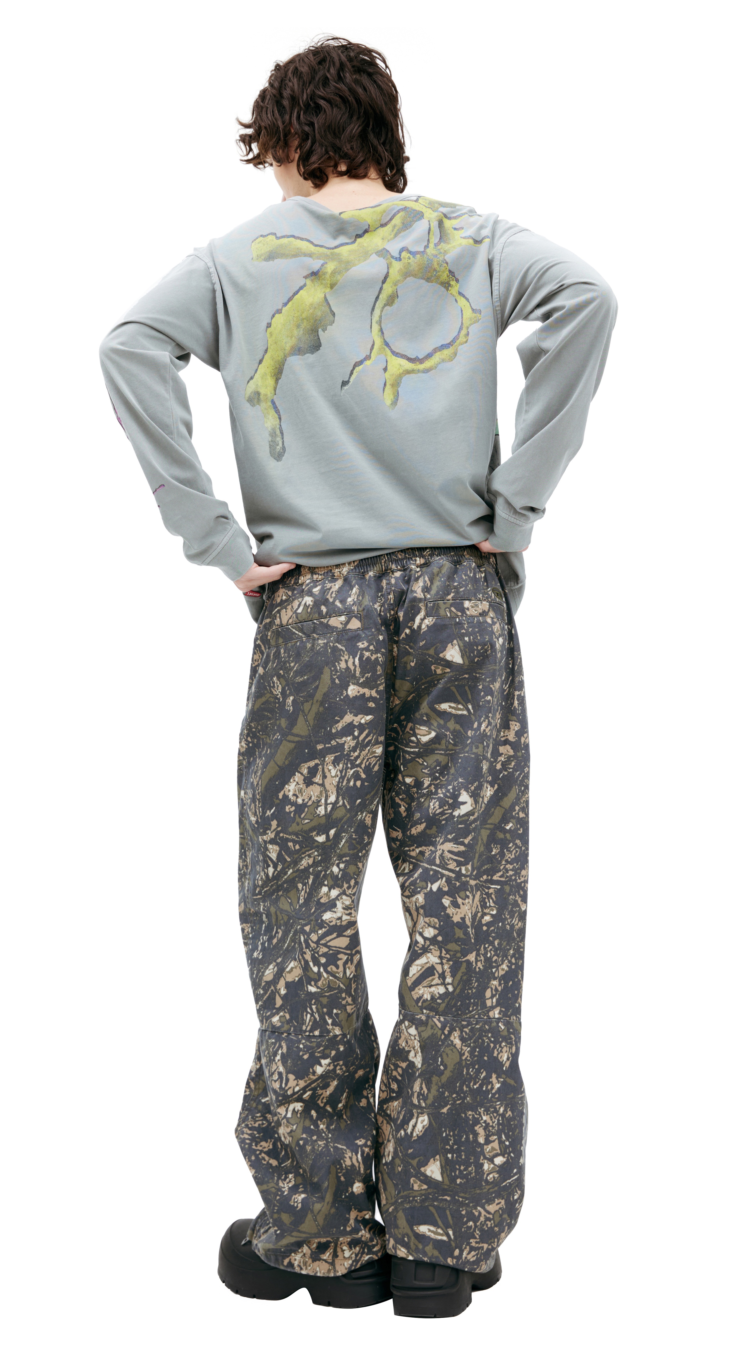 WIDE LEG TROUSERS WITH MONOPRINT - 3