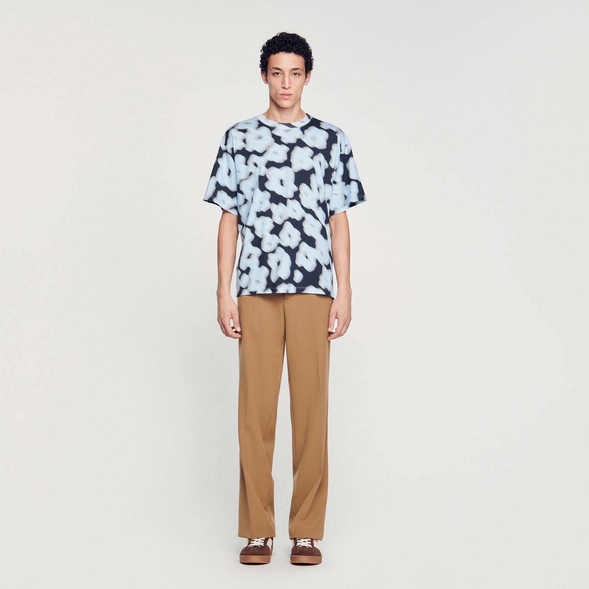 BLURRY FLORAL COTTON T-SHIRT - 3