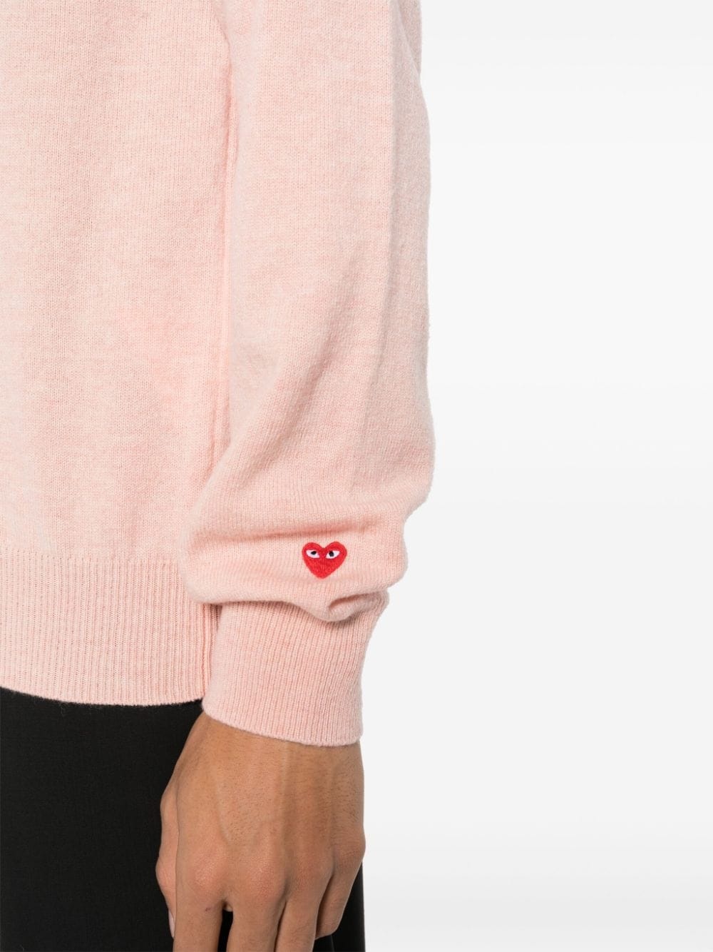 logo-appliqué wool jumper - 5