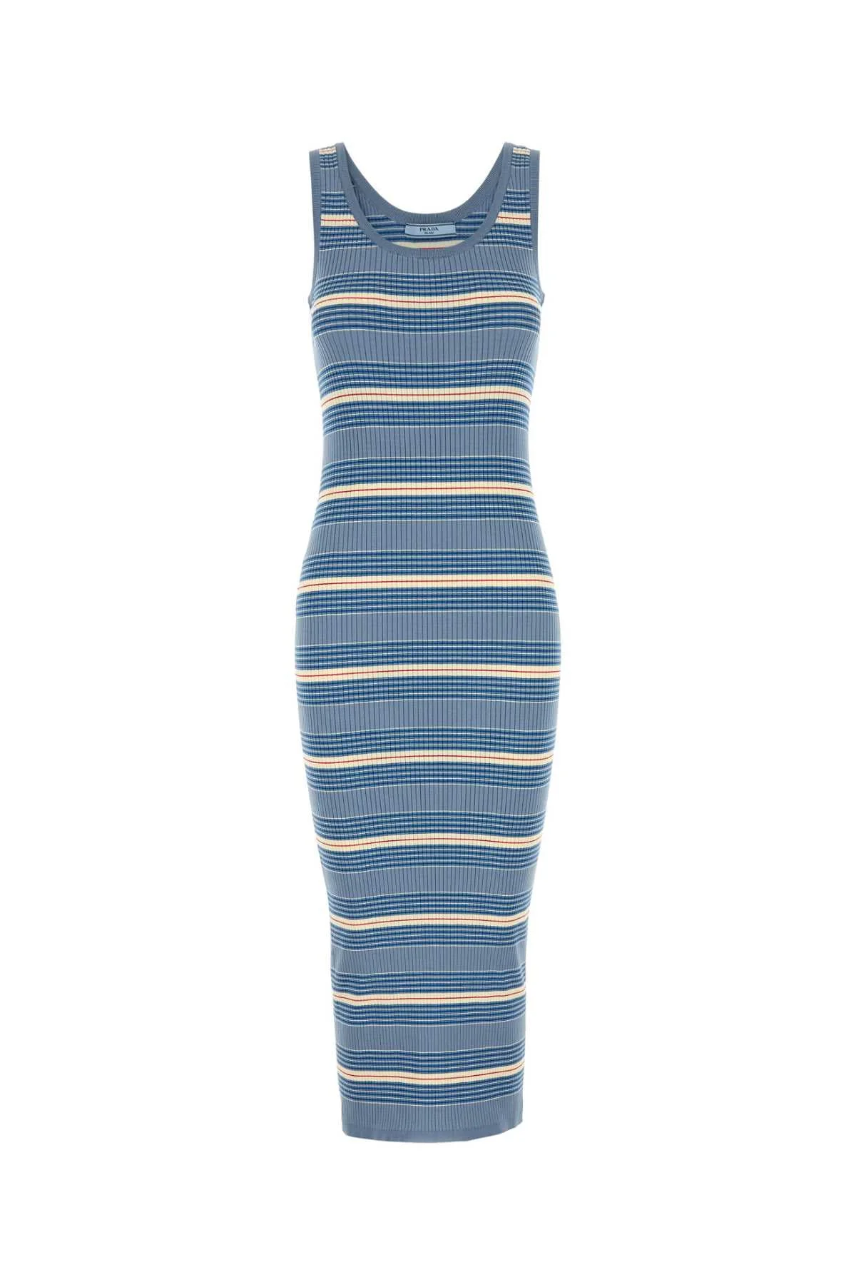 Prada Women Embroidered Stretch Cotton Blend Dress - 1