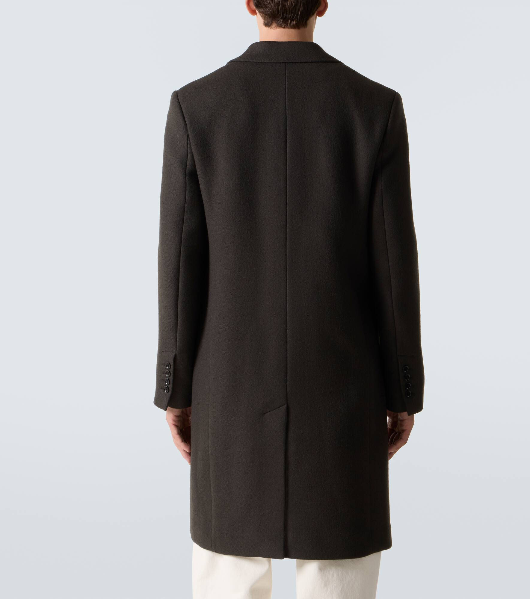 Single-breasted wool coat - 4