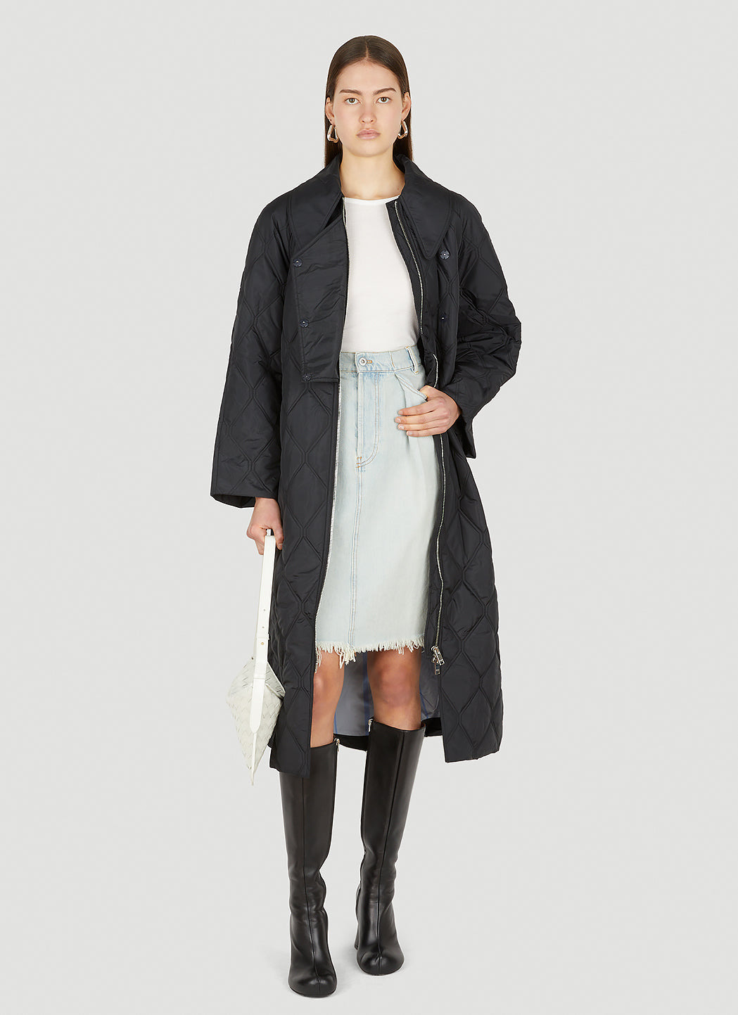 Ganni Women Quilted Coat - 2