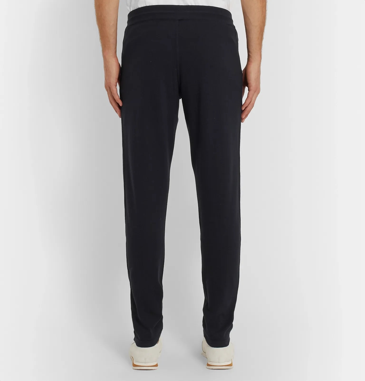 Tapered Piped Cashmere and Cotton-Blend Sweatpants - 5