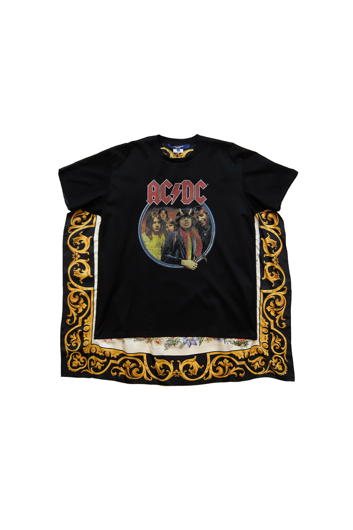 Junya Watanabe Man AC/DC Printed Caped Tee Black - 1