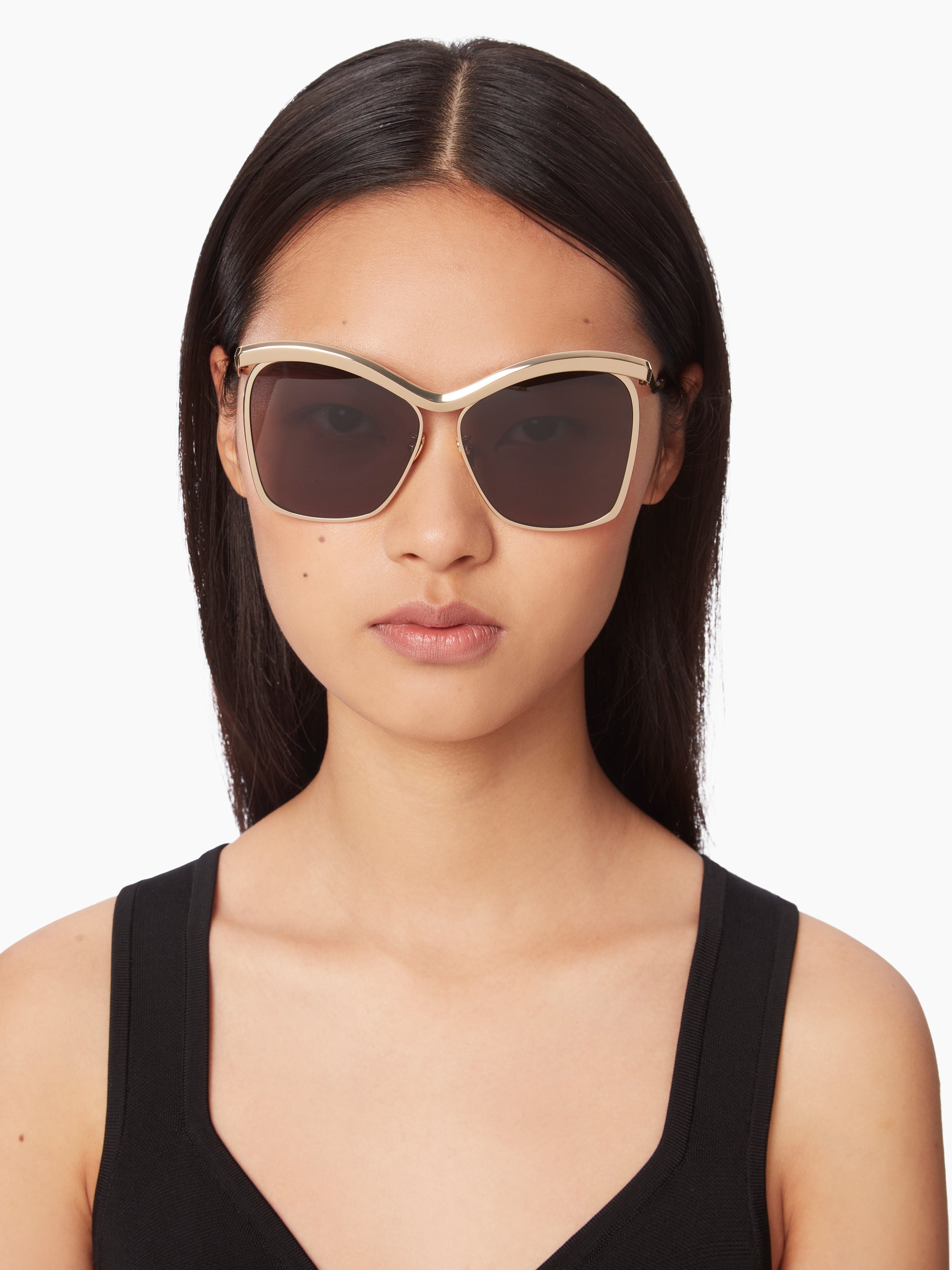 High-tide oversize shiny rose gold Sunglasses - 2